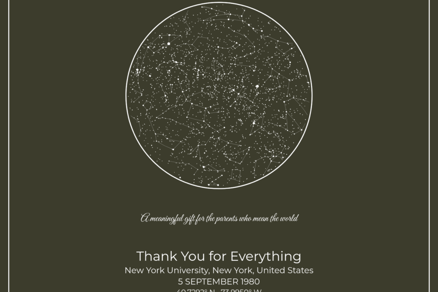 Choose Your Favorite Personalized Sky Map Design