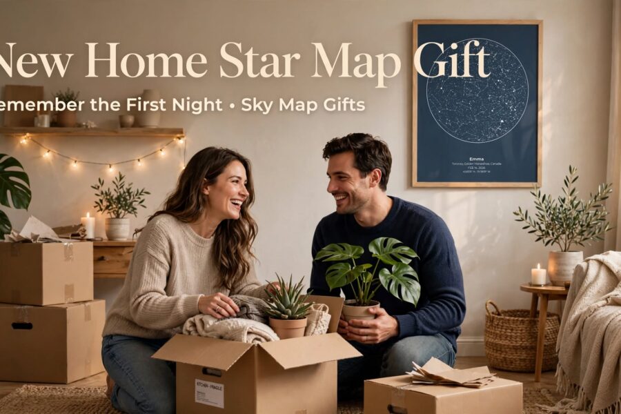 New Home Star Map Gift: Remember the First Night