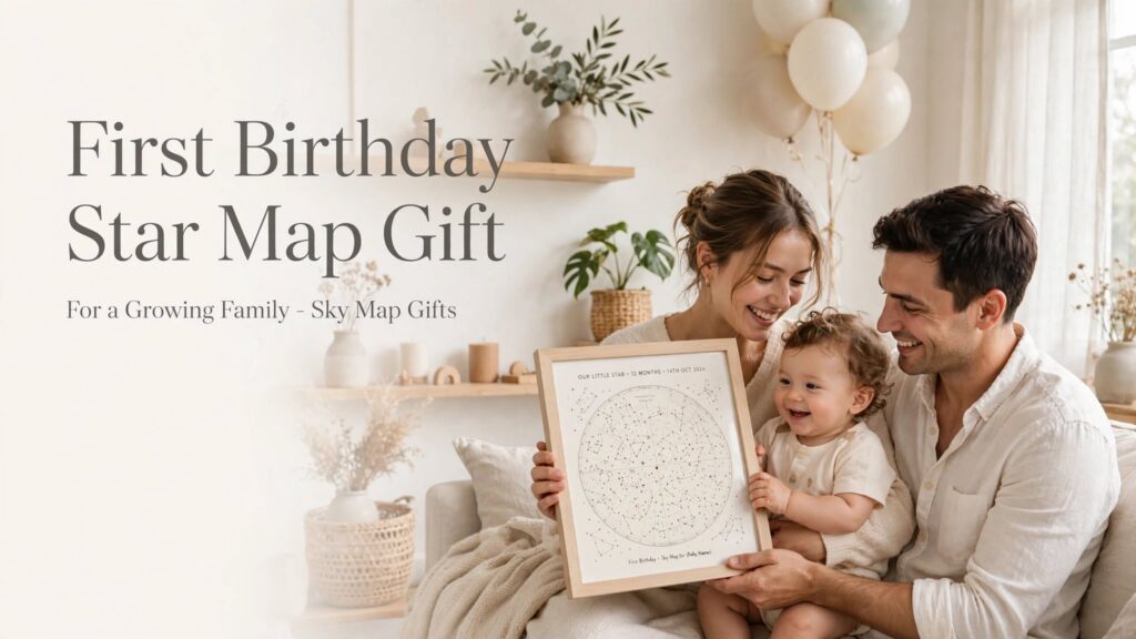 First Birthday Star Map Gift for a Growing Family