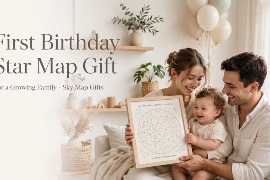 First Birthday Star Map Gift for a Growing Family
