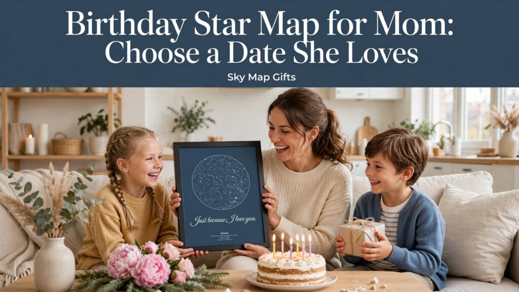 Birthday Star Map for Mom: Choose a Date She Loves