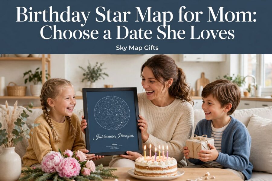 Birthday Star Map for Mom: Choose a Date She Loves