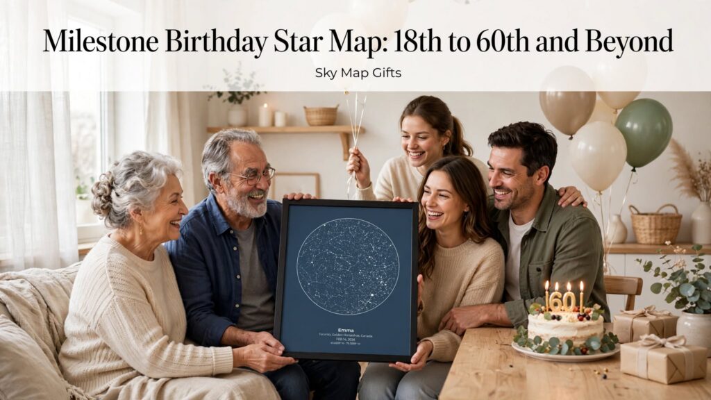 Milestone Birthday Star Map: 18th to 60th and Beyond