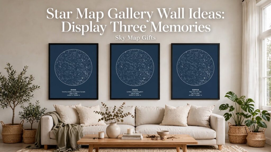Star Map Gallery Wall Ideas: Display Three Memories