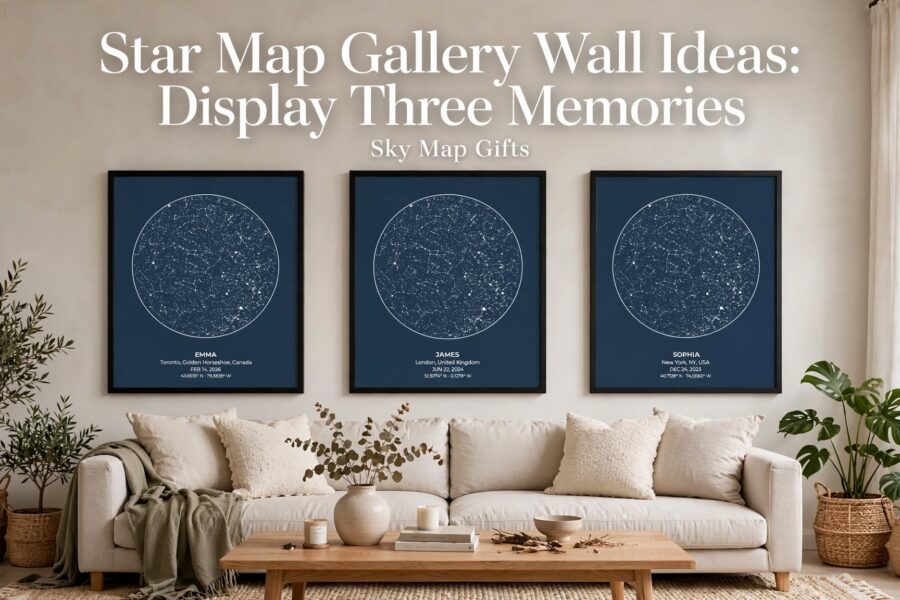 Star Map Gallery Wall Ideas: Display Three Memories
