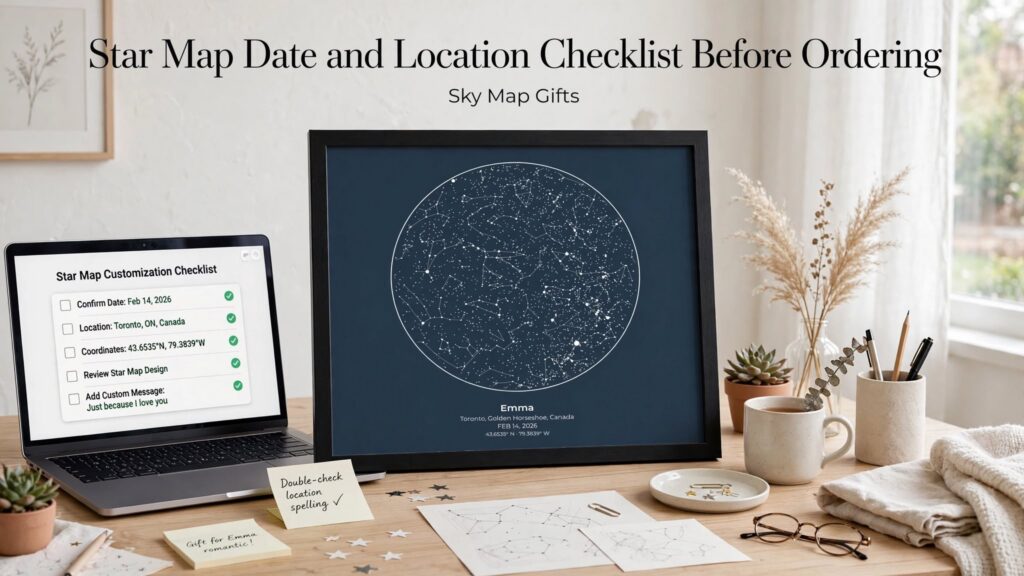 Star Map Date and Location Checklist Before Ordering