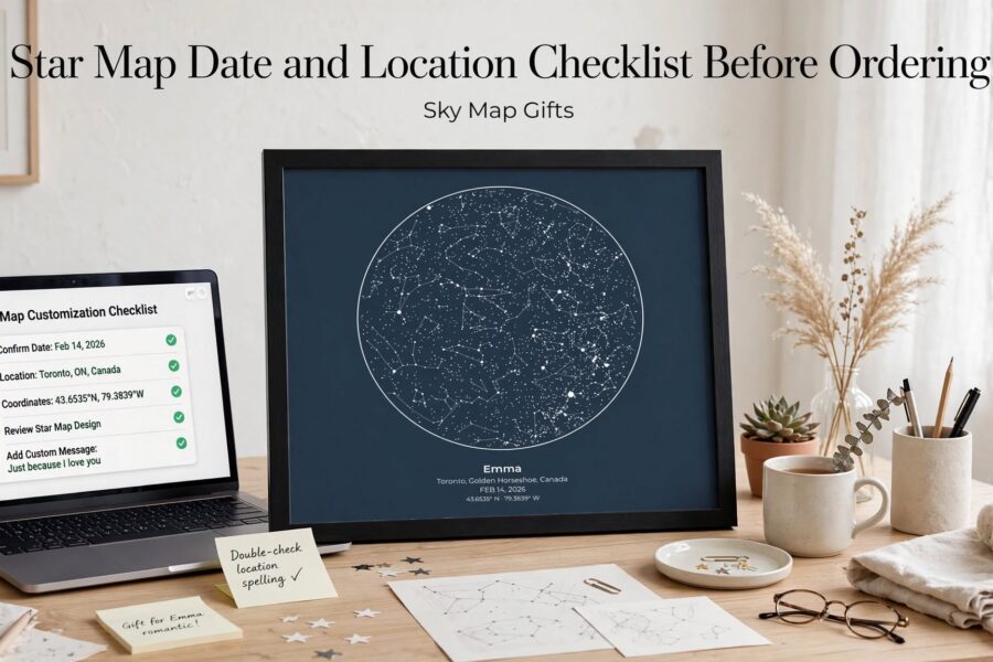 Star Map Date and Location Checklist Before Ordering