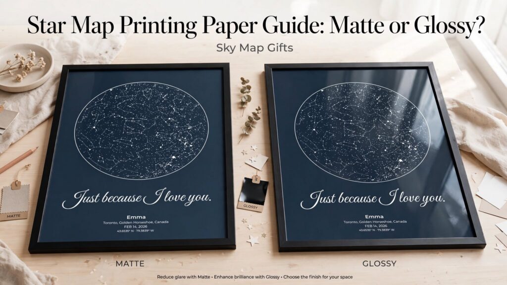 Star Map Printing Paper Guide: Matte or Glossy?