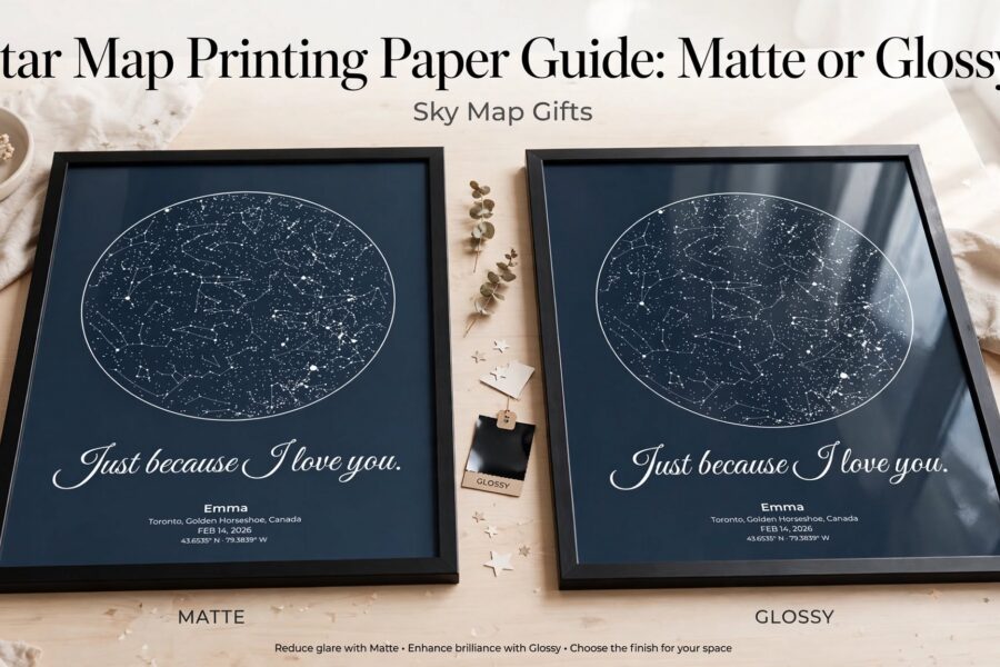 Star Map Printing Paper Guide: Matte or Glossy?