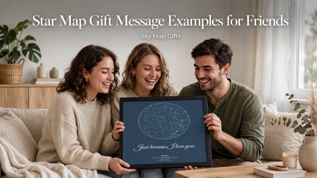 Star Map Gift Message Examples for Friends