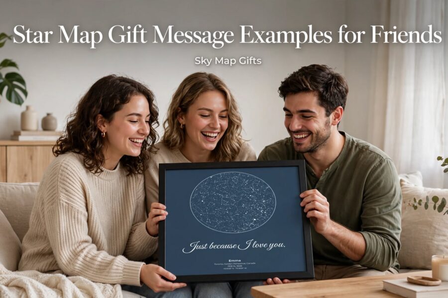 Star Map Gift Message Examples for Friends