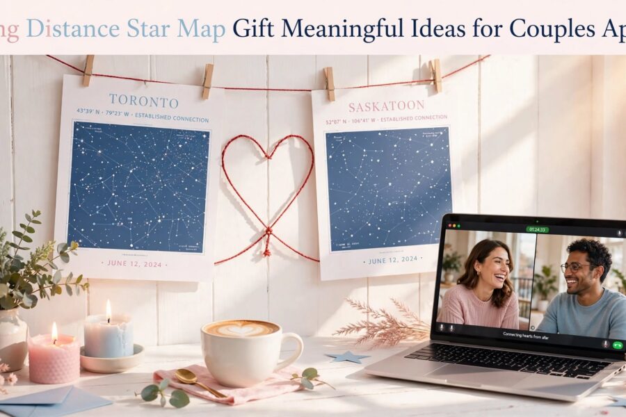 Long Distance Star Map Gift: Meaningful Ideas for Couples Apart