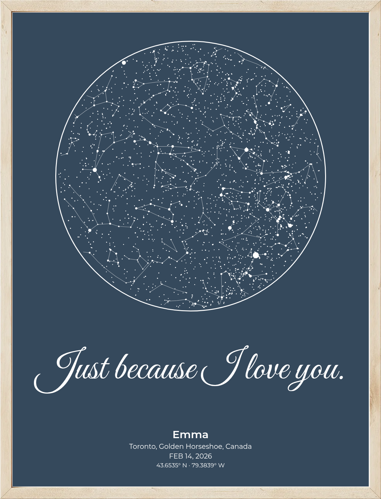 Just Because Personalized Star Map