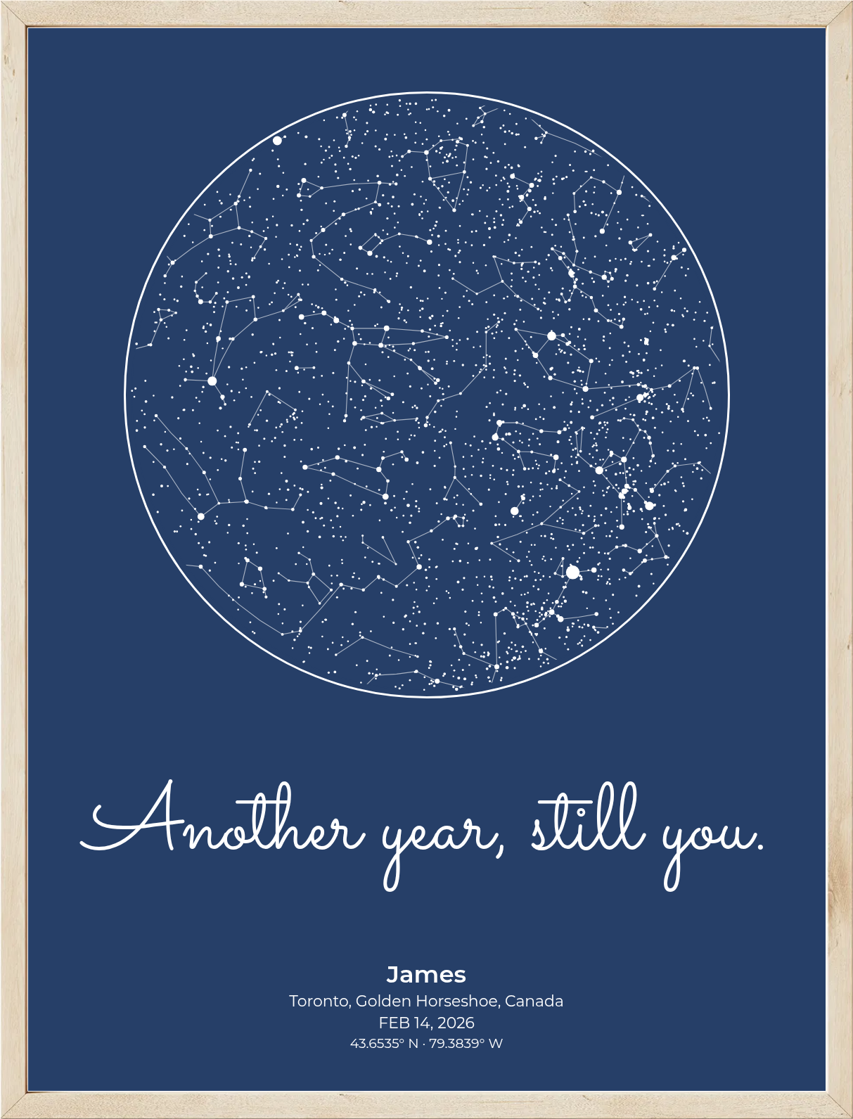 Personalized anniversary star map