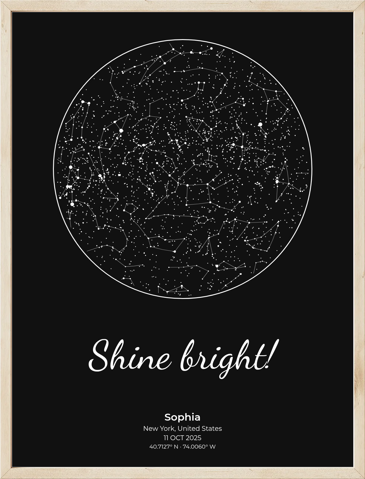 Personalized Baby Birth Star Map