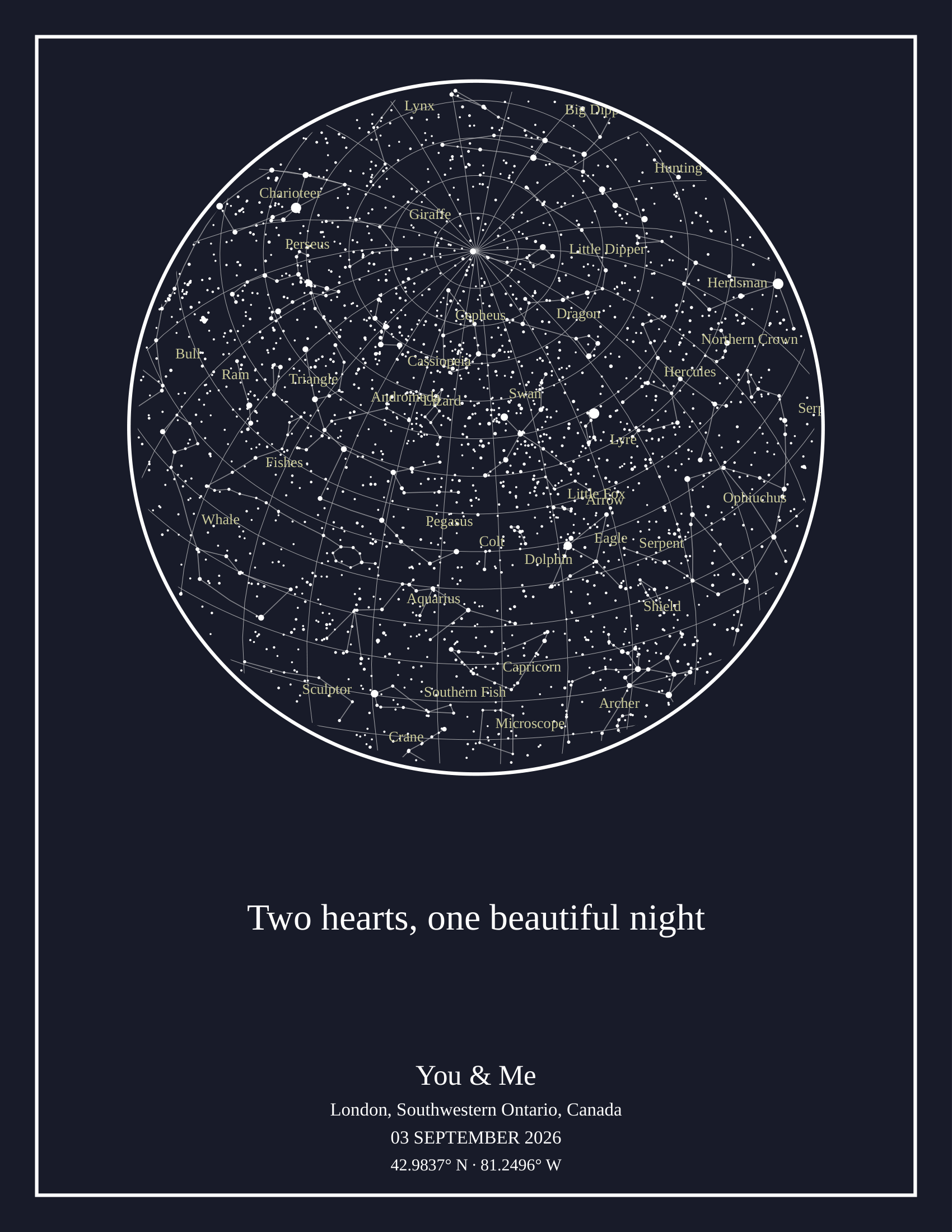 Custom star map example