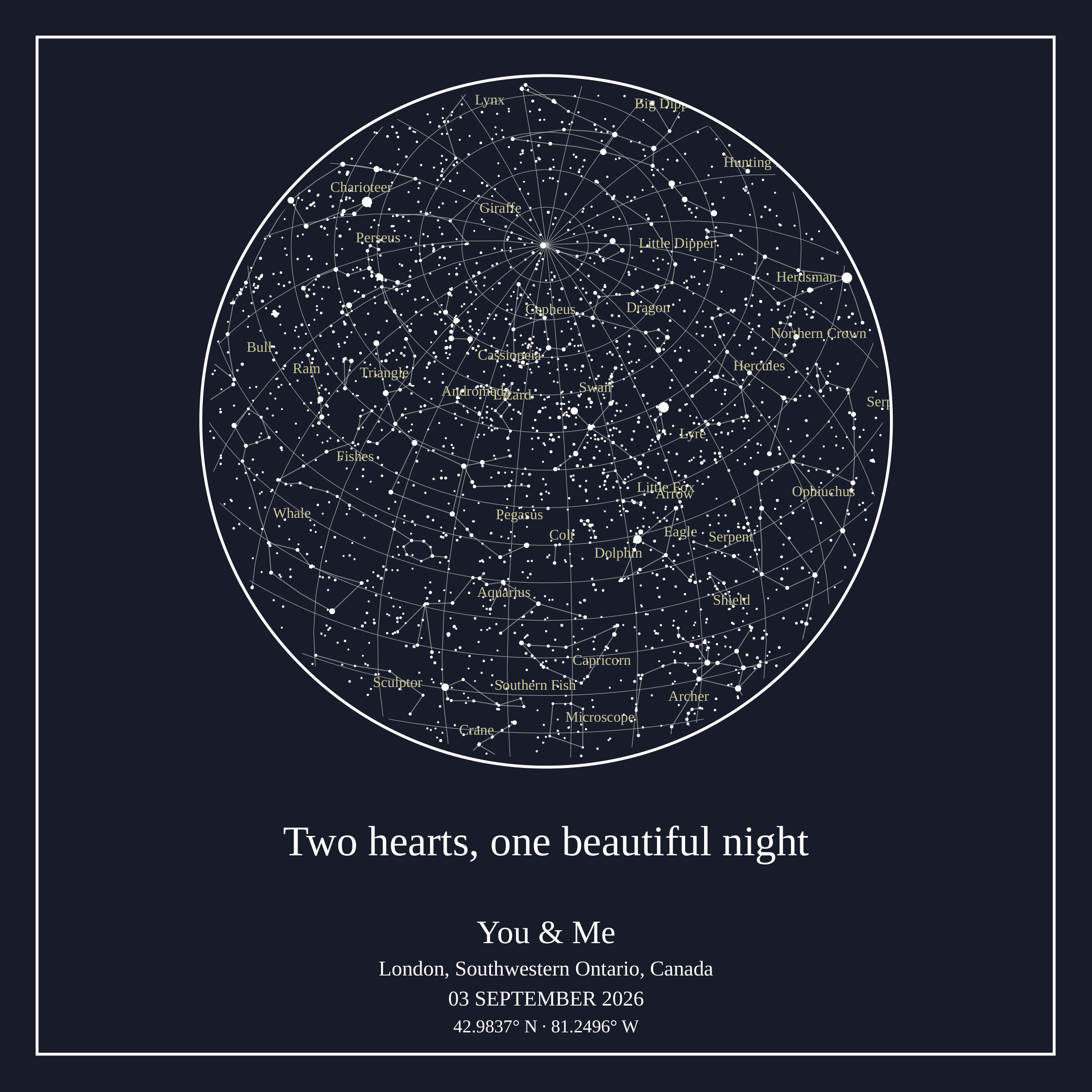 Square custom star map